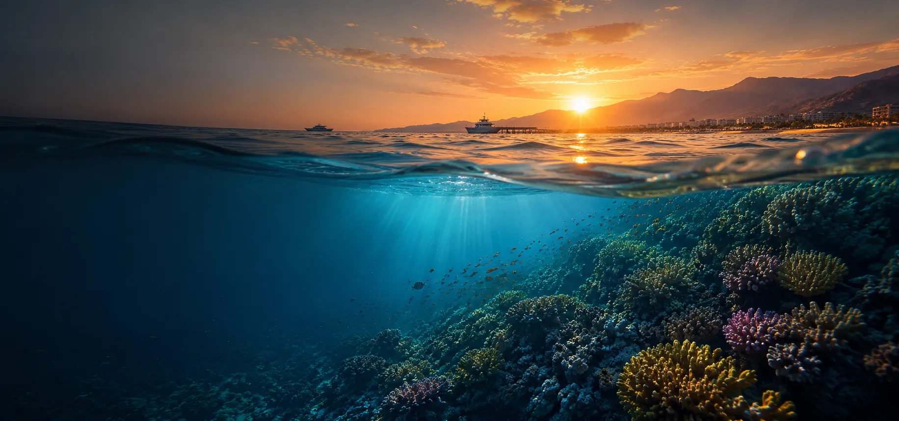Побережье Красного моря в Эйлате